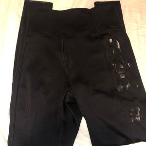 Black Adidas leggings with mesh